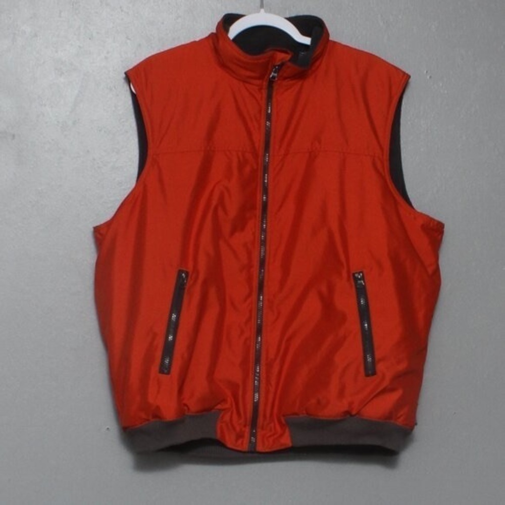 Chaps orange fleece line vest